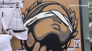 A new mural comes to 736 Broadway in Midtown Kingston @dailyfreeman