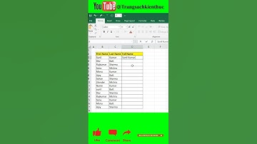 Cách ghép Họ và Tên vào cùng 1 ô trong Excel #shots #excel #tinhocvanphong