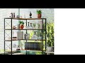 Ironck corner bookcase vintage industrial etagere bookcase 5 tier for living room home office