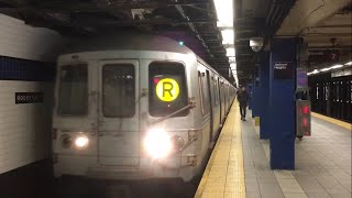 IND Queens Blvd Line: (E) (F) Express and (M) (R) Local Trains @ Jackson Heights-Roosevelt Avenue