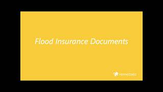 Documents to Track in HomeZada - Flood Insurance Information