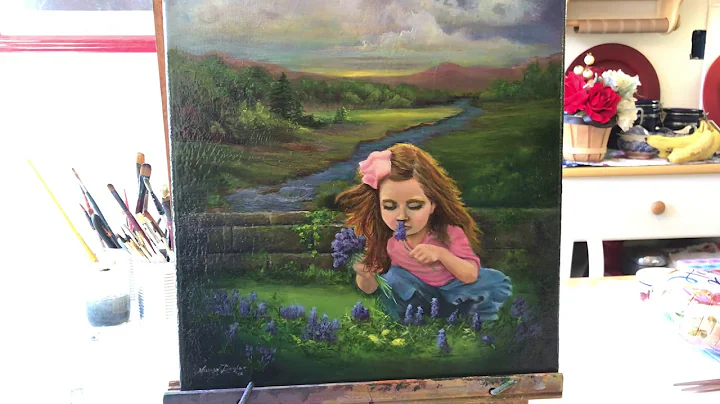 Madelines Flower Garden. Original Oil 14x18 on can...