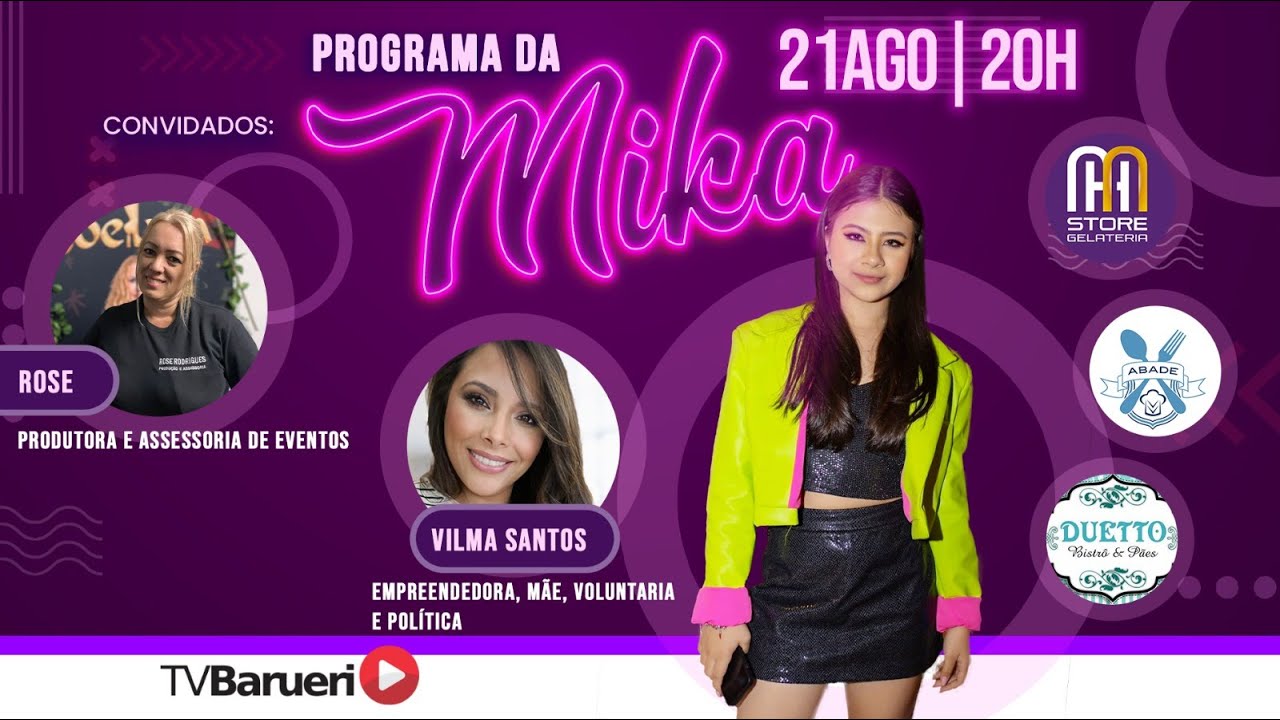 Rose E Vilma Santos | Programa Da Mika Yui – 21/08