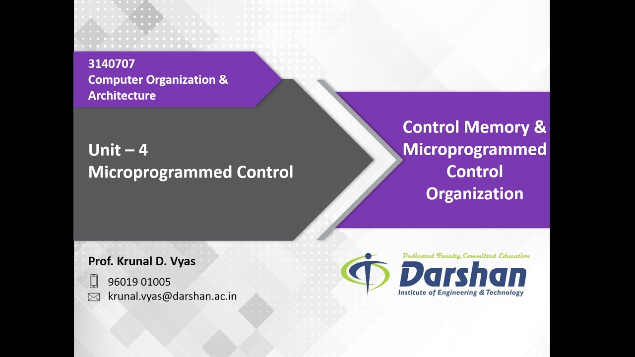 Unit 4 Control Memory YouTube