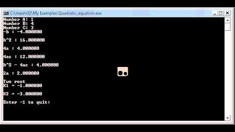 MASM Quadratic Equation