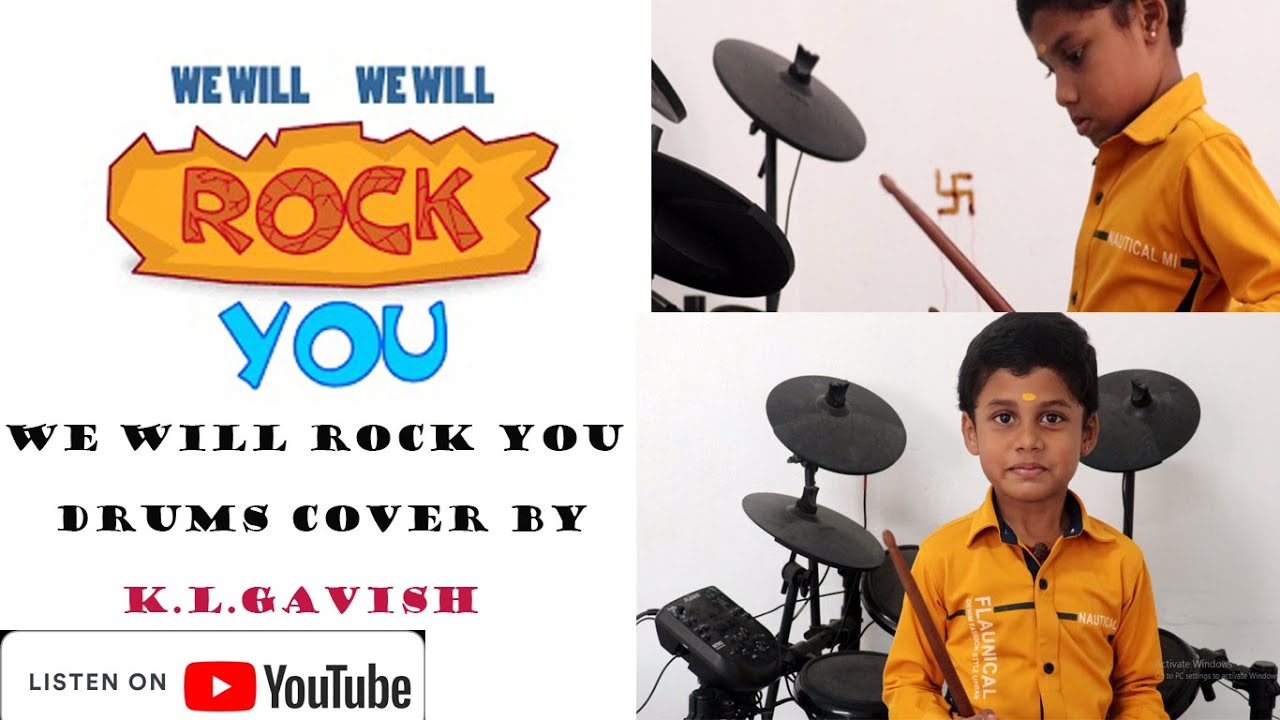 [Drumscover]Queen - We Will Rock You drums cover by K.L.Gavish