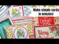 MAKE SIMPLE CARDS IN MINUTES! BEGINNER FRIENDLY! CHRISTMAS CARDS! EASY EASY! #craftycraftsbydeanna