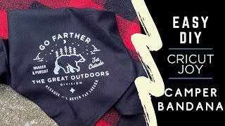HOW TO APPLY CRICUT JOY IRON-ON TO A BANDANA ~ DIY CAMP BANDANA