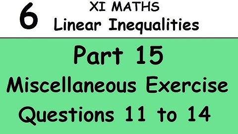 Kerala State 11th math - Chapter 6 - Linear Inequalities - Part 15 - Miscellaneous Exercise