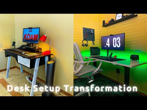 The MODERN Home Office Setup – DIY Transformation + Desk Tour 