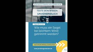 Sportbootführerschein SBF Binnen Segeln - Frage 288