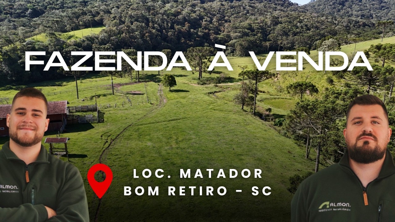 FAZENDA DE 410HA Á VENDA EM BOM RETIRO SC