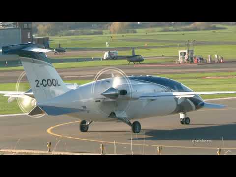 Piaggio P.180 Avanti II 2-COOL - Close up take off - Gloucestershire Airport