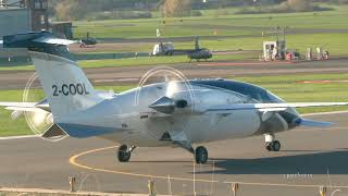Piaggio P.180 Avanti II 2-COOL - Close up take off - Gloucestershire Airport