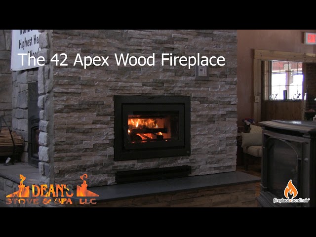 The 42 Apex Wood Fireplace at Dean's Stove u0026 Spa - YouTube
