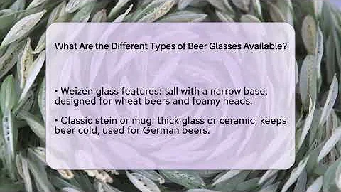 What Are the Different Types of Beer Glasses Available? | The Pint Guy