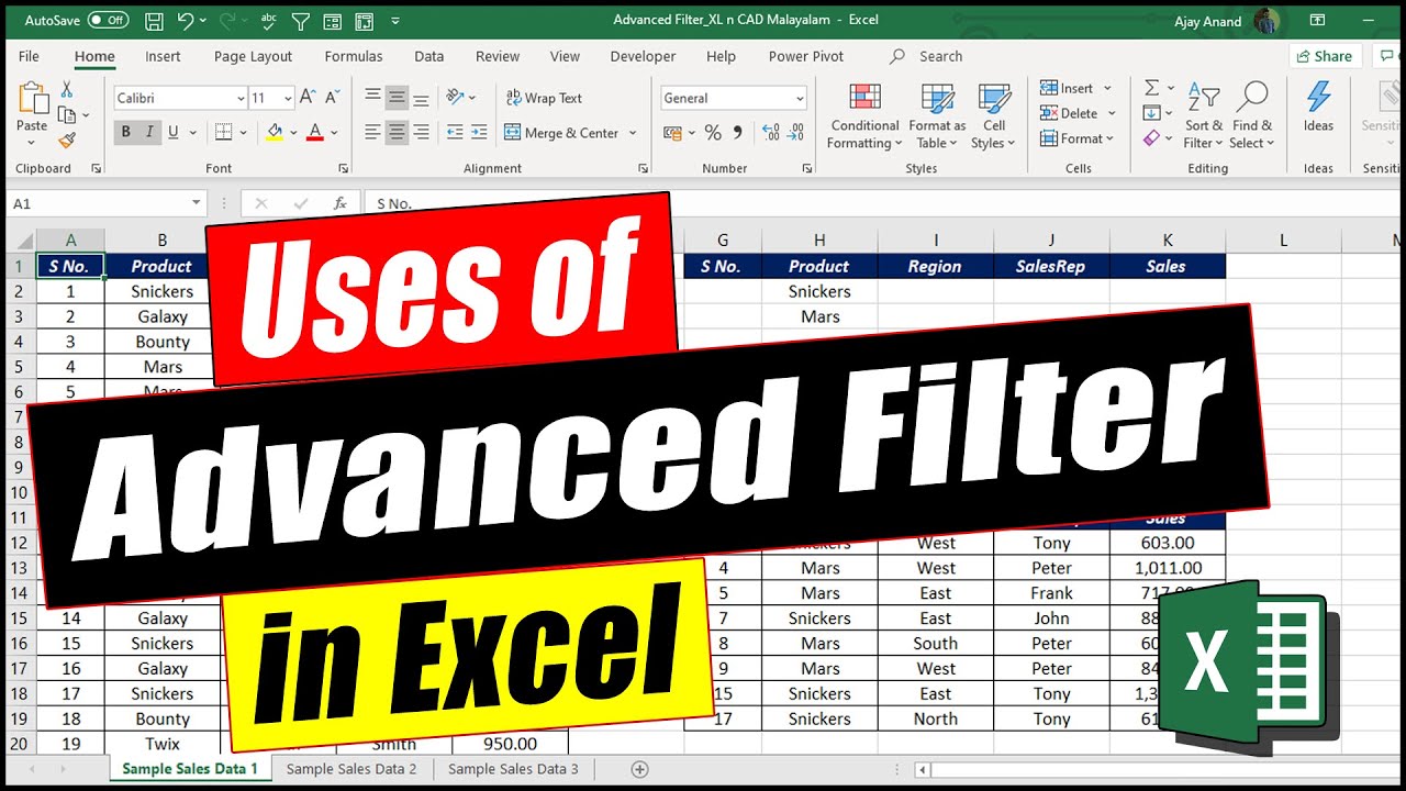 how-to-use-advanced-filter-in-excel-youtube