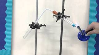 Heating copper sulphate and testing for water