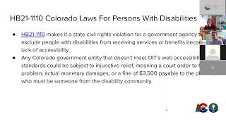 HB21-1110: Colorado Laws for Persons with Disabilities - Overview Webinar