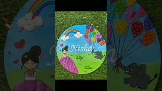 Customized kids room door nameplate diy..full tutorial is available on the channel