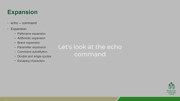 Linux Fundamentals 4.1: Expansion