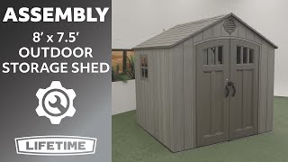 Lifetime 8' x 7.5' Outdoor Storage Shed | Lifetime Assembly Video