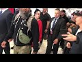 Billie Eilish gets escorted through sydney airport