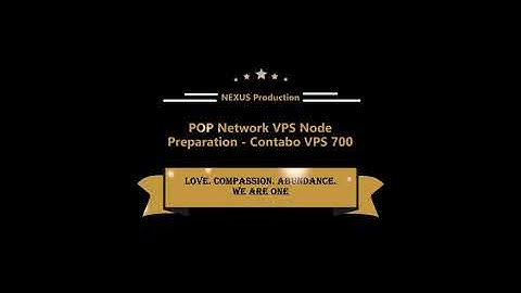 POP Network node setup through VPS