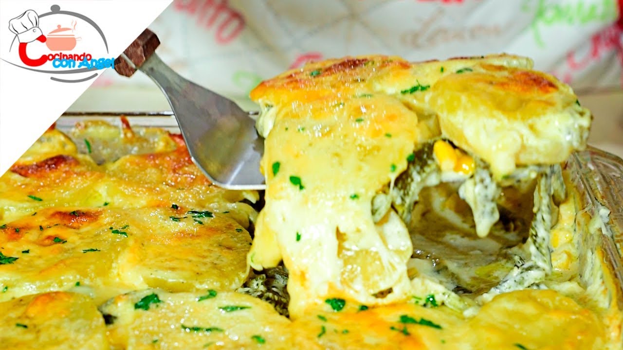 Papas Raja's Papas con Rajas Gratinadas - YouTube