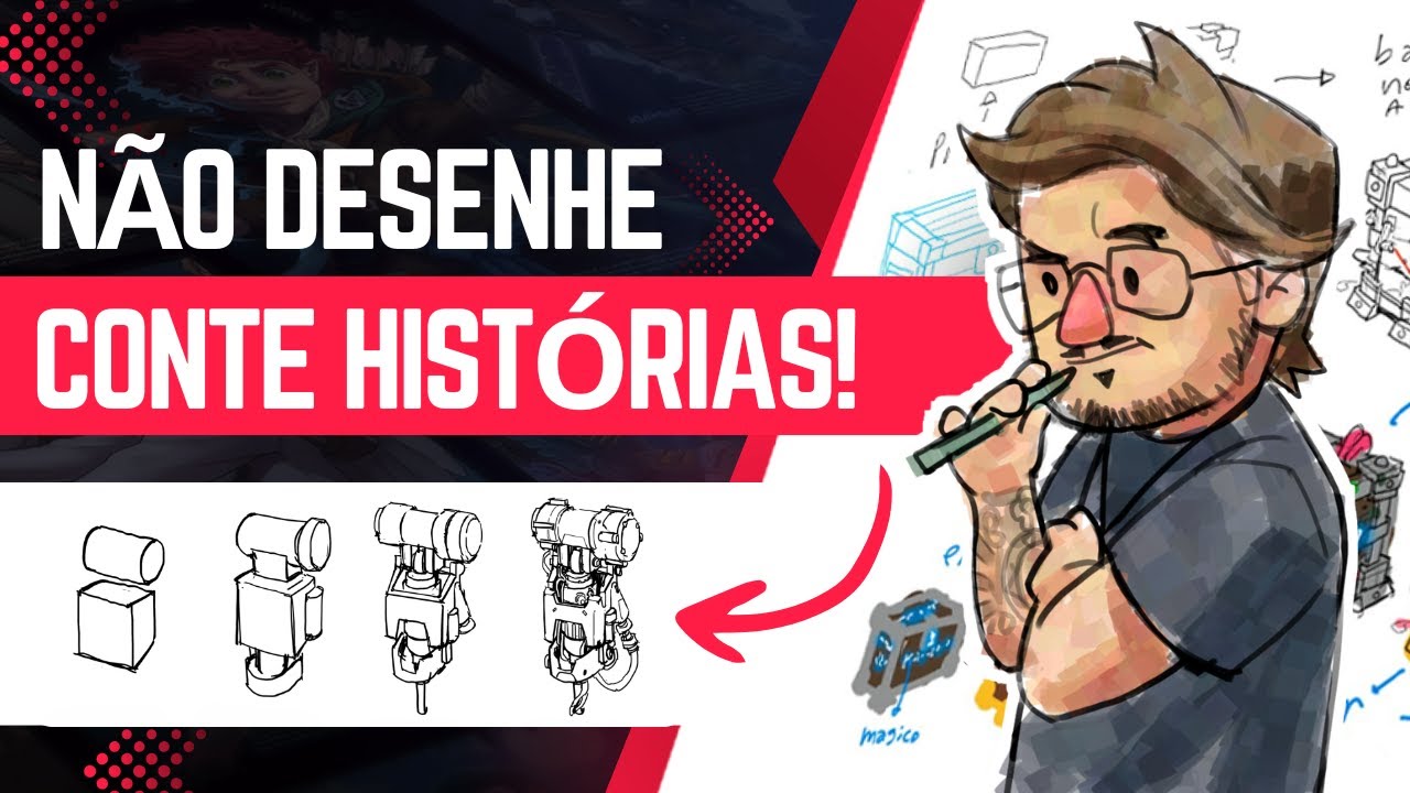 Transforme um Desenho BÁSICO em uma Peça de CONCEPT ART