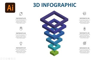 3D Infographic in 6 Steps in Illustrator/Free slides Adobe Illustrator, Photoshop and PowerPoint
