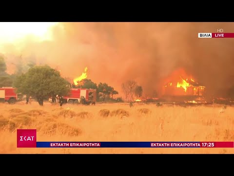 Κόλαση φωτιάς στα Βίλια | Έκτακτη Επικαιρότητα | 18/08/2021