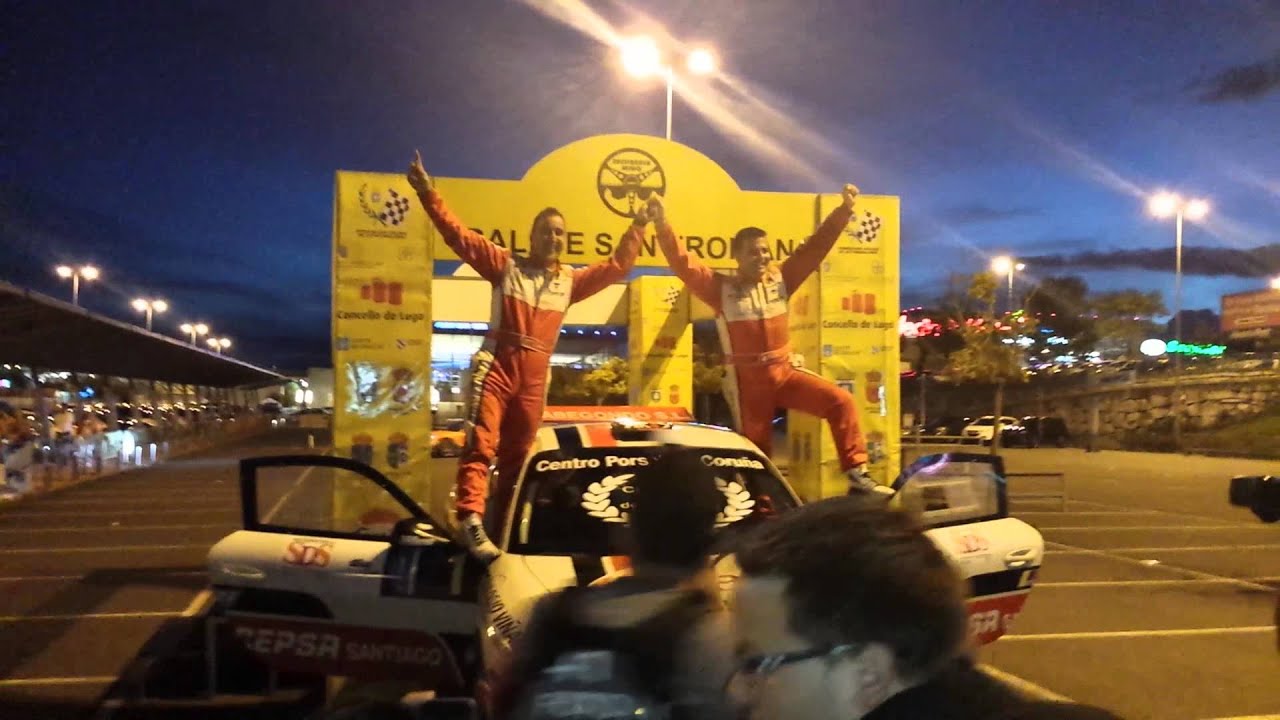 Celebración de ivan ares rally san froilan 2014