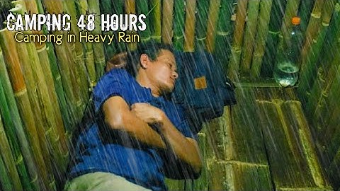 CAMPING HEAVY RAIN||BUILD A COMFORTABLE UNDERGROUND SHELTER PEACE AND SAFE FROM THE STORM