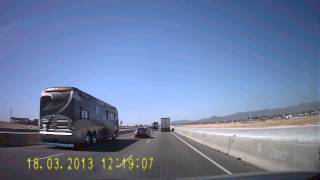 Arizona I-10 Loop 303 Westbound Construction Zone dashcam 3-18-2013