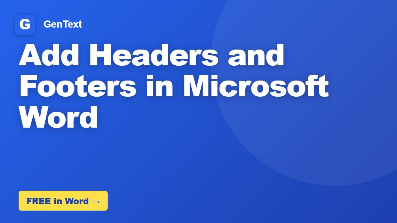 How to Add Headers and Footers in Microsoft Word