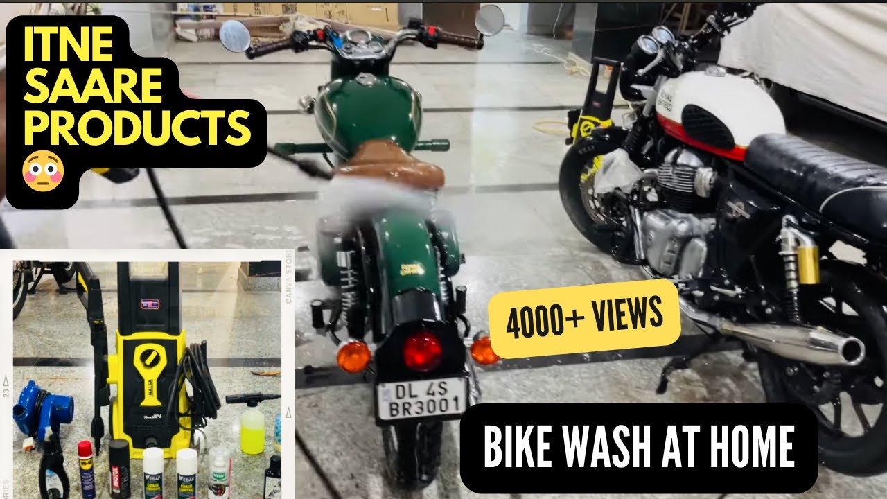 Bike Wash At Home.How i maintain my bikes.royalenfield bullet350 