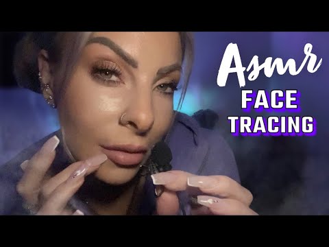 ASMR Tracing My Face & Personal Attention On Myself While Whispering About Mental Health