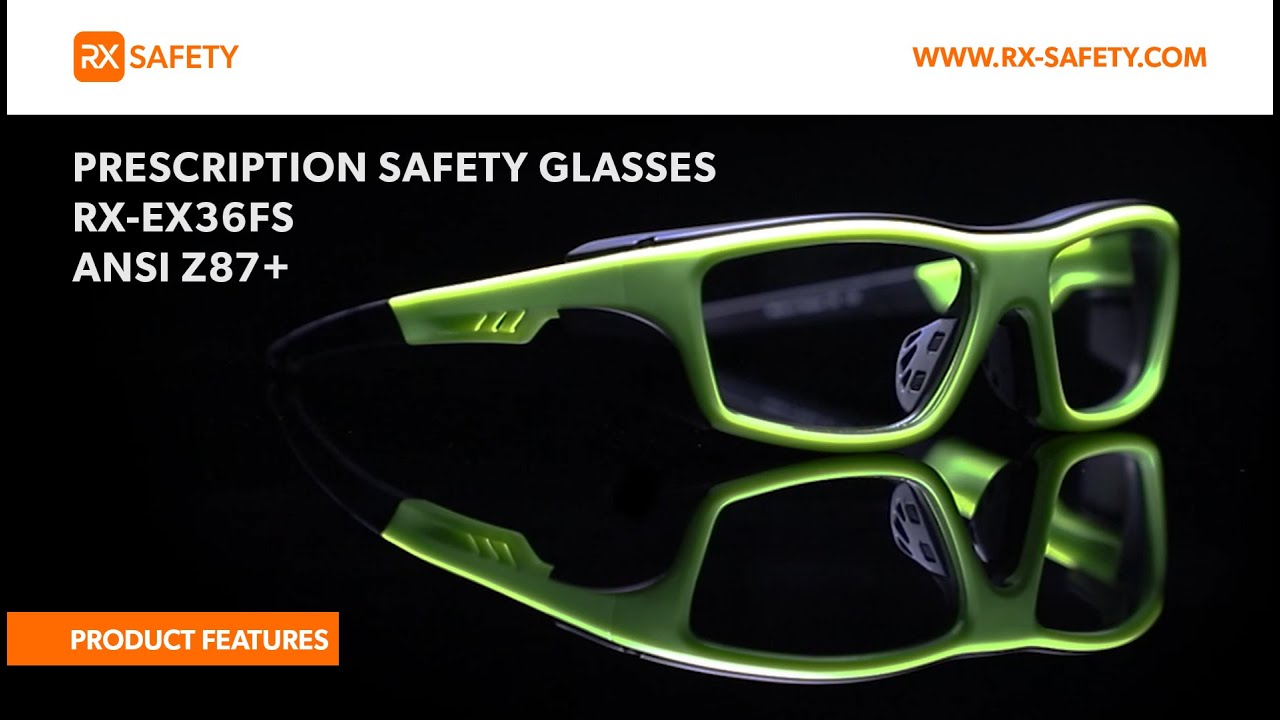 Prescription Safety Glasses RXEX36FS ANSI Z87 RX Safety YouTube