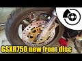 Front brake disc replacement on a Suzuki GSXR750 #1330