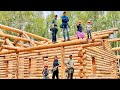 We build our alaska log cabin  family of 7