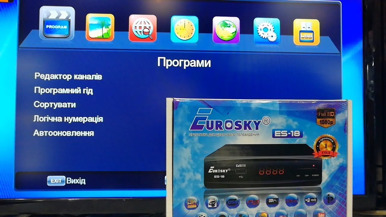 Как подключить тюнер Т2 EuroSky к интернету по WiFi Инструкция - YouTube