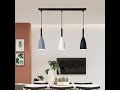 Simple Pendant Lamp Hanging Light (Black / Grey / White) Set Of 3 With Round /Long Base Aaron Shop