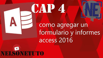 Como agregar un formulario y informe en access 2016 cap 4