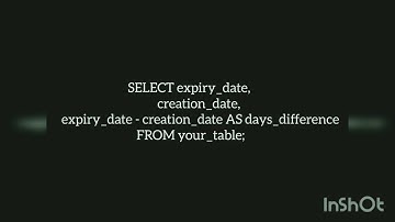Oracle SQL: Calculate Date Difference Between Expiry and Creation Date | SQL Developer Tutorial