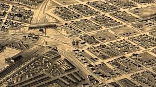Muskegon Michigan 1889 Panoramic Bird's Eye View Map 6771