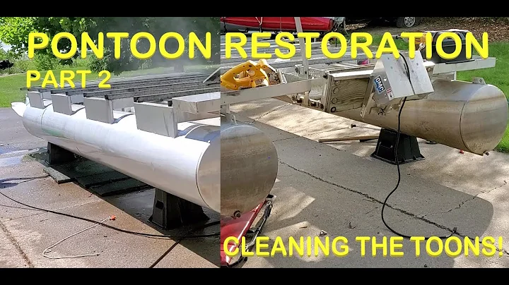 Pontoon Restoration Part 2.  Cleaning the Toons!