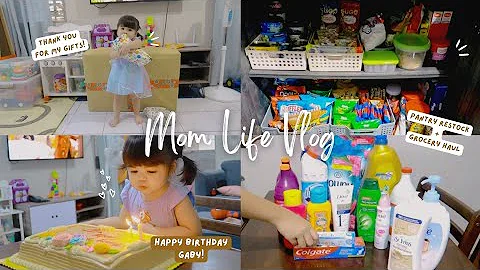MOM LIFE VLOG: GROCERY HAUL + SMALL PANTRY RESTOCK | GABY'S 2ND BIRTHDAY | MAICA LAUSIN