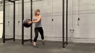 Standing medicine ball rotational throw