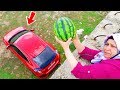 Watermelon prank   ayses watermelon jokes in kerems car funny